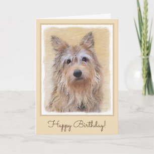 Cartão Berger Picard Painting - Cute Original Dog Art