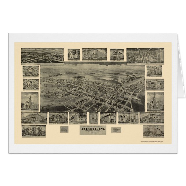 Cartão Berlim, mapa panorâmico do PA - 1905 (Frente Horizontal)