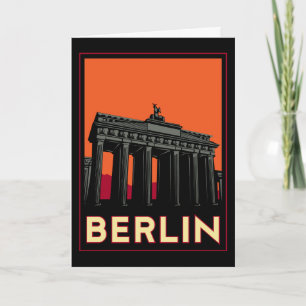 Cartão berlin germany oktoberfest art deco retro travel