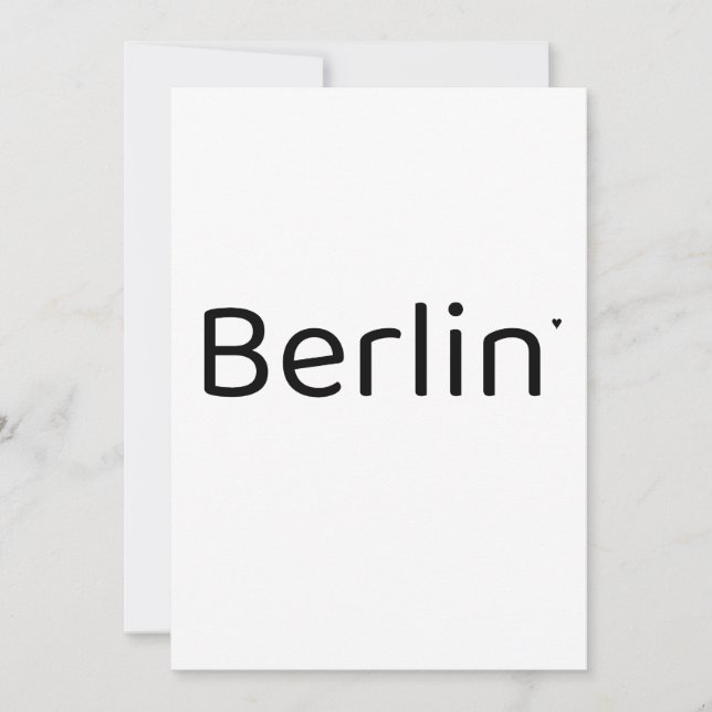 Cartão Berlin - minimalistic typography card (Frente)