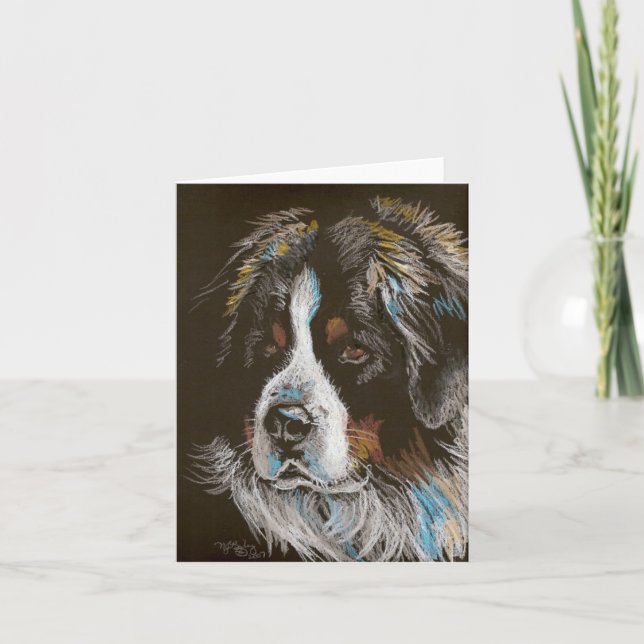 Cartão Bernese Mountain Dog (Frente)