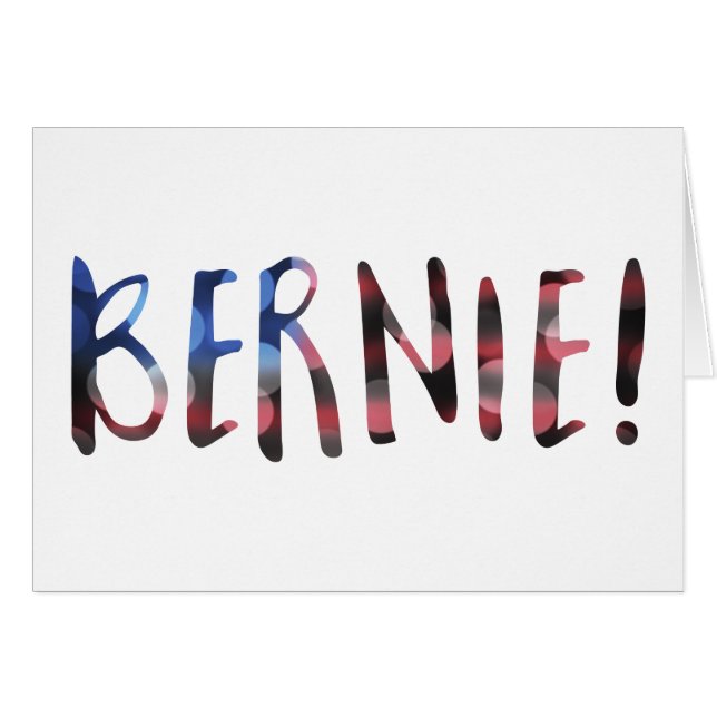 Cartão bernie sanders bokeh (Frente Horizontal)