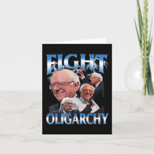 Cartão Bernie Sanders Engraçado Lança Oligarchy