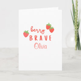 Cartão berry brave childhood cancer sick kids custom name