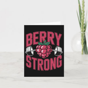 Cartão Berry Strong - Edifício de porcos para levantament