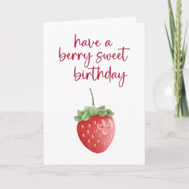 Cartão Berry Sweet Birthday Card (Frente)