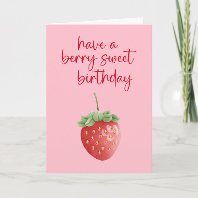 Cartão Berry Sweet Birthday Card (Frente)