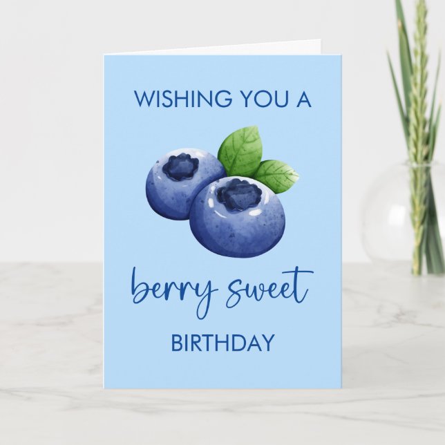 Cartão Berry Sweet Happy Birthday Card (Frente)