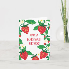 Cartão Berry Sweet Strawberry Birthday
