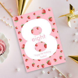 Cartão Berry Sweet Strawberry Happy Birthday Card