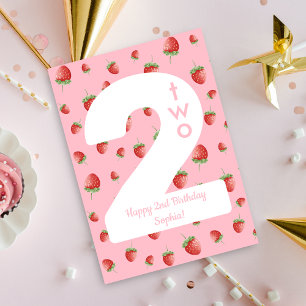 Cartão Berry Sweet Strawberry Happy Birthday Card