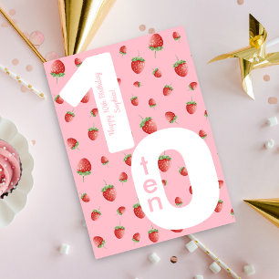 Cartão Berry Sweet Strawberry Happy Birthday Card