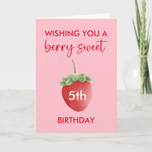 Cartão Berry Sweet Strawberry Happy Birthday Card