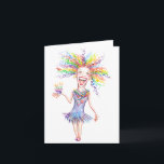 Cartão Bertha the Birthday Broad - Note Card - 4" x 5.6"<br><div class="desc">Bertha the Birthday Broad Note Card Greeting Card - 4" x 5.6"
Bertha the birthday broad loves parties. 
She was originally painted in magic watercolor paint.</div>