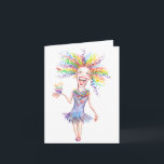 Cartão Bertha the Birthday Broad - Note Card - 4" x 5.6"<br><div class="desc">Bertha the Birthday Broad Note Card Greeting Card - 4" x 5.6"
Bertha the birthday broad loves parties. 
She was originally painted in magic watercolor paint.</div>