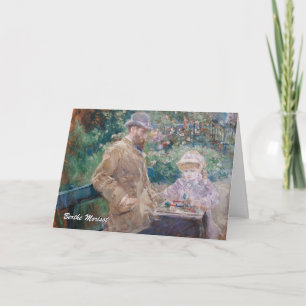 Cartão Berthe Morisot - Eugene Manet with his daughter