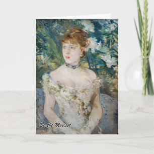 Cartão Berthe Morisot - Garota jovem em um palhaço