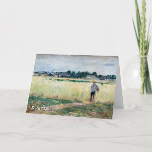 Cartão Berthe Morisot - No campo de rodas em Gennevillier