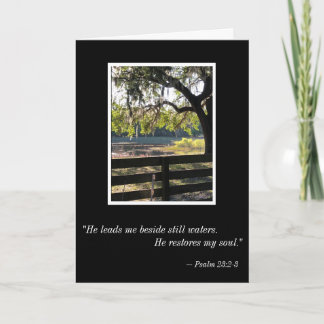 Cartão Beside the Still Waters - Psalms 23 Sympathy Card
