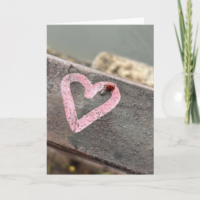 Cartão Besouro Coração (Frente)