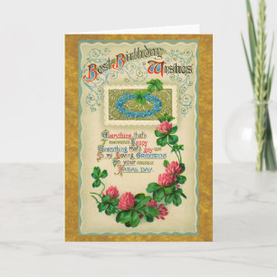 Cartão Best Birthday Wishes Vintage Card