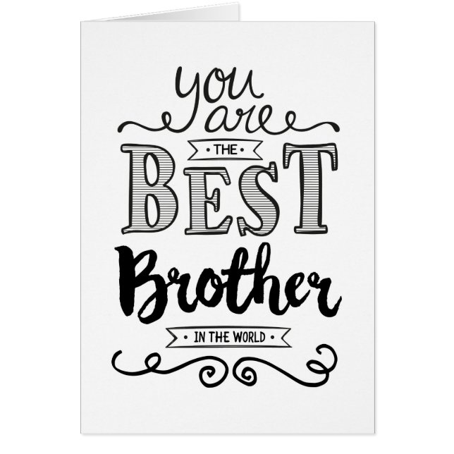 Cartão Best Brother in the World Birthday (Frente)