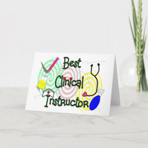 Cartão Best Clinical Instructor Nursing Gifts