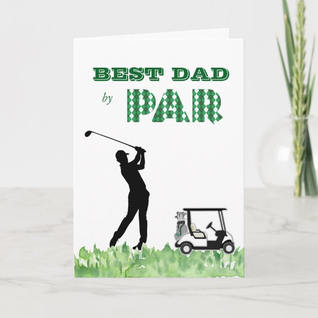 Cartão Best Dad by Par Father's Day Card (Frente)