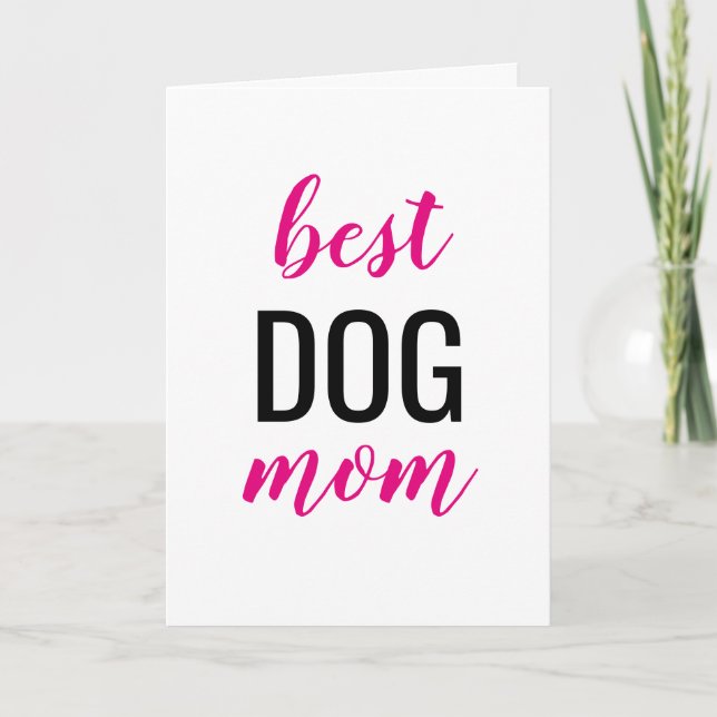 Cartão Best Dog Mom (Frente)