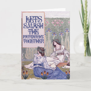 Cartão Best Feminist Friend Lets smash the patriarchy