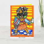 Cartão Best Friends<br><div class="desc">Slick designed card, with colorful background, displaying the love of two friends</div>