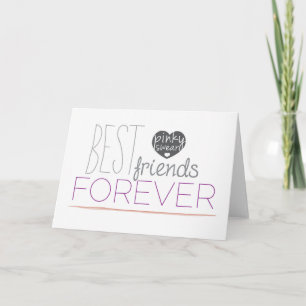 Cartão Best Friends Forever Pinky Promise Greeting Card