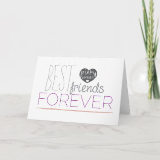 Cartão Best Friends Forever Pinky Promise Greeting Card