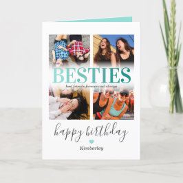 Cartão Best Friends Photo Collage Birthday