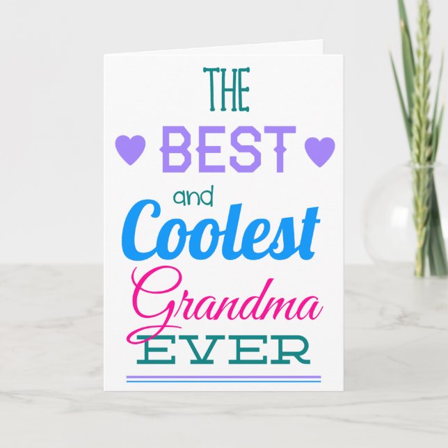 Cartão Best Grandma Ever Mother's Day (Frente)