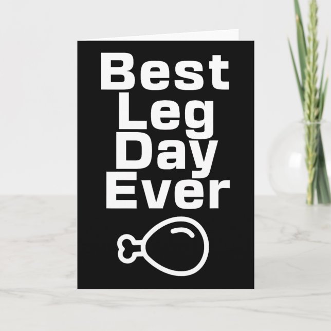 Cartão Best Leg Day Ever Thanksgiving Funny  (Frente)