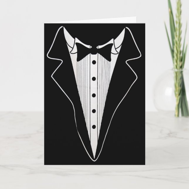 Cartão Best Man Request Tuxedo (Frente)