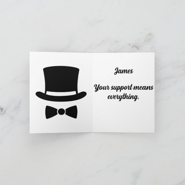 Cartão Best Man Wedding Proposal  (Interior)