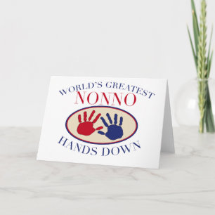 Cartão Best Nonno Hands Down