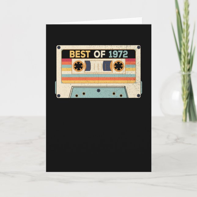 Cartão Best Of 1972 Birthday Cassette Tape (Frente)
