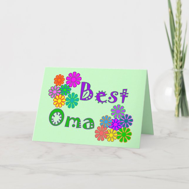 Cartão Best Oma  Mother's Day Gifts (Frente)
