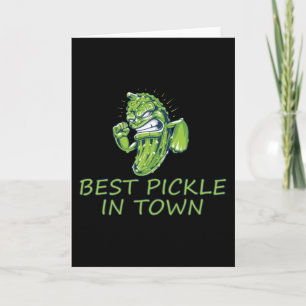 Cartão Best Pickle in Town Vegan Artwork