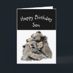 Cartão Best Son Ever Birthday Bear Hug Animal fun<br><div class="desc">Best Son Ever Birthday Watercolor Bear Hug Animal fun
This card is for your Son but you can customize it to make it for anyone</div>