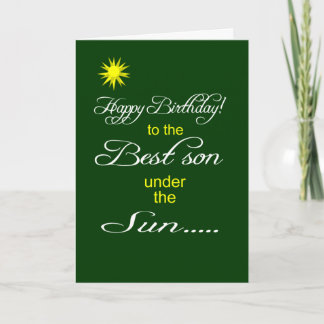 Cartão Best son under the sun happy birthday wish