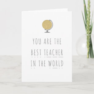 Cartão Best Teacher In The World Phonics Greeting Card
