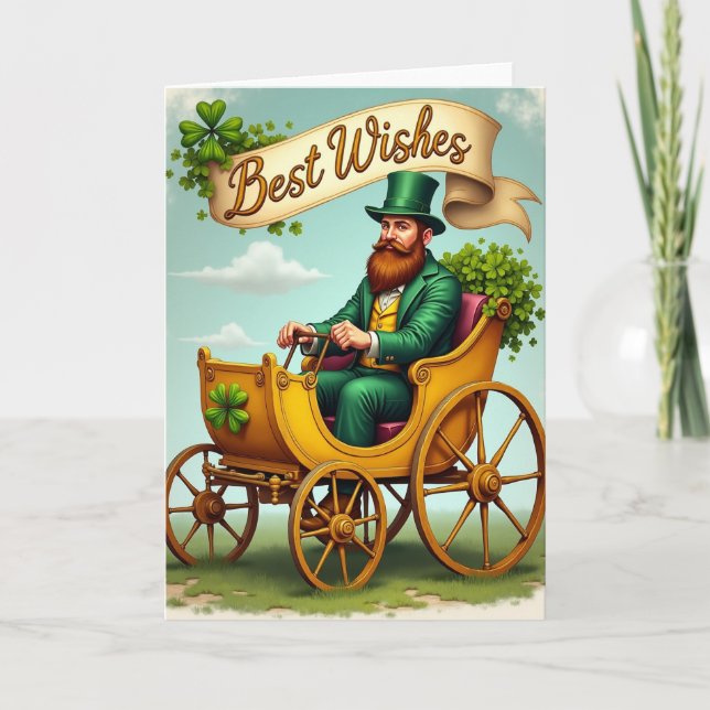 Cartão Best Wishes Emerald Man Card (Frente)