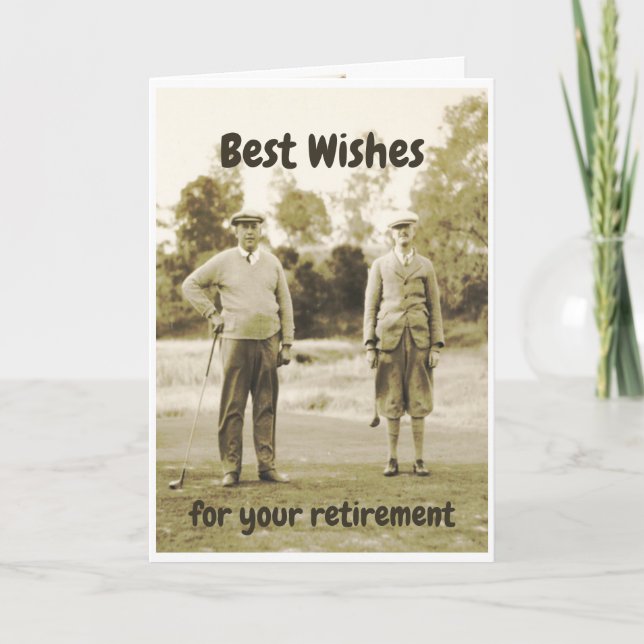 Cartão Best Wishes for Your Retirement Golfing Funny (Frente)