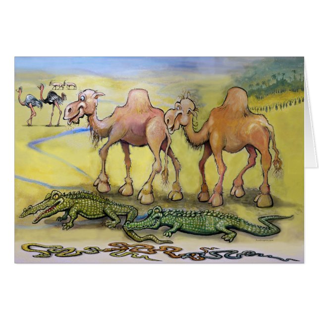 Cartão Bestas de deserto (Frente Horizontal)