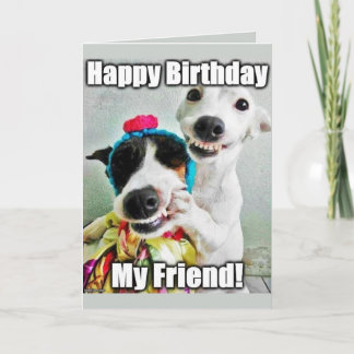 Cartão Bestfriend Funny Cute Dog Birthday Card