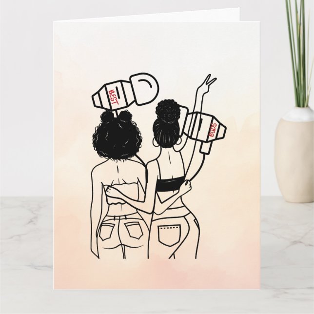 Cartão Bestie Musical Engraçado / Melhor Amigo (Frente)